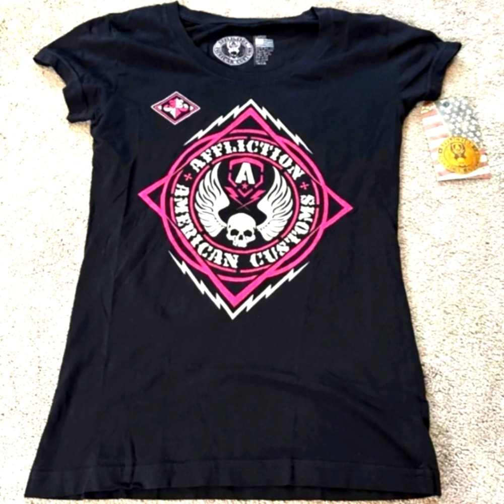NWT Women's Affliction American Customs T-shirt